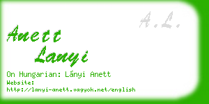 anett lanyi business card